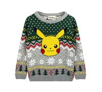 Pokemon Grigio Pikachu Maglione di Natale Ragazzi