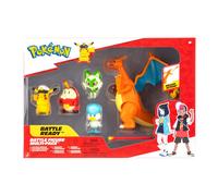 Pokémon Horizons Battle Figure Confezione da 5 pezzi - Include; Captain Pikachu,