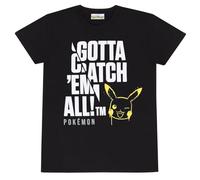 Pokémon Jumbo Unisex T-Shirt Nero XL 100% Cotone Regular