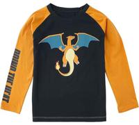 Pokémon Kids - Charizard - Bring The Heat Unisex Maniche Lunghe Nero/Arancione 100% Cotone