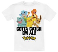 Pokémon Kids Gotta Catch 'Em All Unisex T-Shirt White Anime Fan Merch Gaming Pik