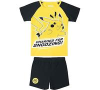 Pokémon Kids - Pikachu - Charged for snoozing! Uomo Pigiama Bimbo/a nero/giallo 146/152