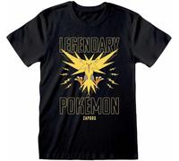 Pokémon Legendary Zapdos Unisex T-Shirt Nero S 100% Cotone Regular