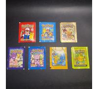 POKEMON LOT 7 x SEALED BOOSTERS PACKS STICKERS SERIES 1-2-3-4-5-6-7 MERLIN TOPPS