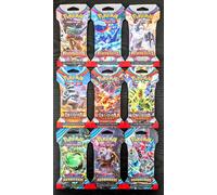 Pokemon LOTTO 9 SLEEVED BOOSTERS Paldea Obsidian Twilight Bustine Charizard Ex