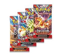 Pokemon - Lotto Booster Pack - Fiamme di ossidiana - x4 - Le opere d'arte possono variare