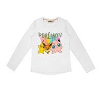 Pokemon Maglia a maniche lunghe da ragazza Pikachu Pummeluff, bianco, 12 anni