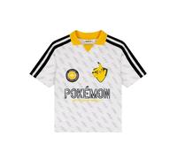 Pokémon Maglia da Calcio, Kit da Calcio Oversize per Bambini, Top Stile Jersey Pikachu, Abbigliamento Ragazzo, Bianco 8-9 Anni