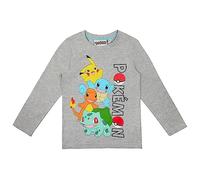 Pokemon Maglietta a maniche lunghe in diversi design, Grigio 2, 9 anni