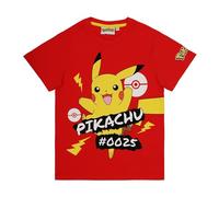 Pokemon - Maglietta da ragazzo e ragazza Pikachu Poke, Colore: rosso, 10 anni
