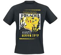 Pokemon Maglietta T-Shirt, Nero, XL Uomo