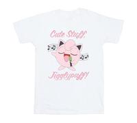 Pokemon Maglietta unisex da adulto con scritta "Sing Along Jigglypuff", Bianco/Rosa, L