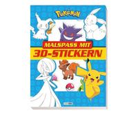 Pokémon: Malspaß mit 3D-Stickern: Block mit Stanzung und mit hochwertigen 3D-Stickern
