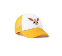 Pokémon Visiera Curva Regolabile Eevee Gialla e Bianca | Cappello di Protezione Solare per Abbigliamento Casual da Ragazza | Parte Posteriore in Rete con Chiusura a Scatto
