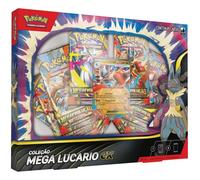 Pokemon Mega Lucario EX Collection Box Set 49 Carte Gioco Brasiliano Sigillato