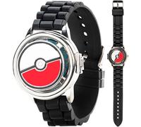 Pokemon Men's Analog-Quartz Watch with Silicone Strap, Black, 18 (Model: POK9025)
