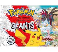 Pokémon - Mes coloriages cherche-et-trouve géants - 30 tableaux et décors à colorier avec une planche de stickers géants - Dès 3 ans