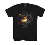 Pokemon Mono Eeveeloutions Maglietta Eevee, Adulto Nero, M