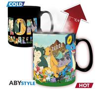 ABYSTYLE POKÉMON - Tazza termica reattiva Catturali tutti - Prodotto Ufficiale - 460 ml - Ceramica Premium - Cambia colore al Calore