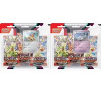 Pokemon OBSIDIAN FLAMES 2x 3-Pack Blister EEVEE + HOUNDSTONE (english)