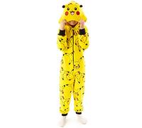 Pokémon Onesie Boys Pikachu Yellow 3D Orecchie per Bambini Tutto in Un Pigiama p 9-10 Anni