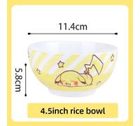 Pokemon Original Set Ceramic Bowl and Plate Ceramica Pikachu Eevee Action Figure