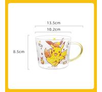 Pokemon Original Tazza in Vetro SHUNXIANG Bicchiere Trasparente Pikachu Eevee
