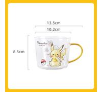Pokemon Original Tazza in Vetro SHUNXIANG Bicchiere Trasparente Pikachu Eevee