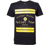 Pokemon Pallet Town Kanto Manica Corta t-Shirt Nero M