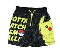 Pokémon Pantaloncini da Bagno Boys Pikachu, Neri, età 3-12 Anni