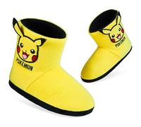 Pokémon Pantofole Bambino - Ciabatte da Casa Pantofola Mocassino Stivaletto Antiscivolo Per Bambini Pikachu (Giallo, 31 EU)