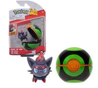 Pokémon Personaggi 5 cm Zorua - Giochi Clip N Go Nuovo 2023 - Figurine Action Figure & Pokeball - Licenza Ufficiale Giocattoli