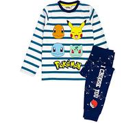 Pokémon Personaggi Pigiama Pikachu Caratteri per Bambini a Strisce T Shirt e Pan 8-9 Anni
