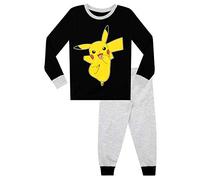 Pokémon Pigiama a Maniche Lunghe per Ragazzi Pikachu Nero 4-5 Anni