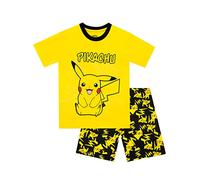 Pokemon Pigiama Bambino | Pigiama Pikachu Bambino | Manica Corta Pigiamone Bambino | Giallo 8-9 Anni