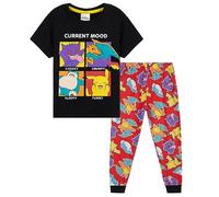 Pokemon Pigiama Bambino - Pigiama Ragazzo a Maniche Corte e Pantalone Lungo 4-14 Anni - Pigiama Pikachu Idea Regalo (Multicolore/Nero, 9-10 Anni)
