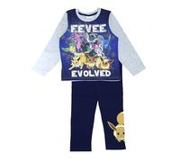 Pokémon Pigiama in 2 Pezzi Ragazzi o Ragazze con Eevee, Blu, età 11-12 Anni