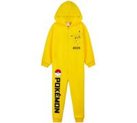 Pokémon Pigiama Intero Bambino - Pigiamone in Pile Caldo 7-14 Anni - Pigiami Interi Bambini con Cappuccio Pikachu Gadget Regalo (Giallo, 13-14 Anni)
