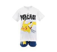 Pokemon Pigiama per Ragazzi, Maglietta e Pantaloncini Design Pikachu Set 2 Pezzi, Regalo per Bambino, Taglia 8 Anni