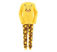 Pokémon Pigiama per Ragazzi, Set 2 Pezzi con Maglietta e Pantaloni Lunghi per Adolescenti, Pikachu Pigiama in Morbido Pile, Taglie 10 a 16 Anni (IT, età, 12 Anni, Regular, Giallo)
