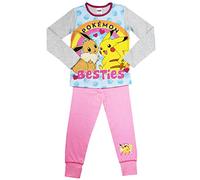 Pokémon Pigiama Ragazze Gaming Gamer Character Abbigliamento da Notte, Set da 2 Pezzi, Rosa/Grigio, età 11-12 Anni