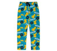 Pokémon - Pikachu 100% Cotone Pantaloni Pigiama da Uomo, Pikachu, M, Blu