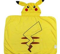 Pokemon Pikachu 3 vie coperta con cappuccio poncho cuscino W900 x H700 mm...