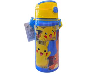 Pokemon Pikachu Borraccia in Alluminio 600ml con Cannuccia Bambini n/ Termica