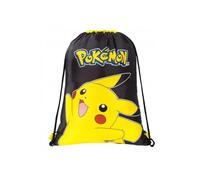 Pokemon Pikachu - Borsa sportiva per bambini, 42 x 32 cm, con coulisse, borsa per scarpe per ragazzi e ragazze, con targhetta per il nome, per scuola, tempo libero e sport