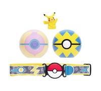 Pokémon Pikachu Clip 'N' Go Belt Set - Include cintura a tema e figura da battaglia Pikachu da 5,1 cm con palla Heal e accessori Quick Ball