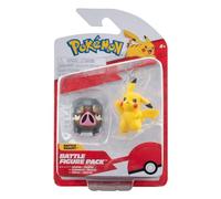 Pokémon Pikachu & Ferkuli Battle - Set di minifigure, 5 cm