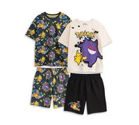 Pokémon Pikachu, Gengar e Charizard, Confezione da 2 Pigiami a Maniche Corte e Gambe Corte, Multicolore, per Ragazzi | Pigiama con Stampa Grafica | Pigiama per Bambini con Cartoni Animati