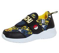 Pokemon Pikachu - Scarpe da ginnastica da bambino, facili da indossare, con chiusura a strappo, scarpe sportive da corsa, Nero , 28 EU