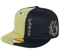 Pokemon Pikachu Snapback Cappellino da Baseball Nero, Taglia Unica Regolabile